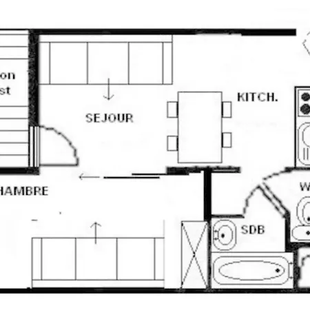 Appartement Les Menuires - 4 Pers, 24 M2, 2/1 7 Saint-Martin-de-Belleville